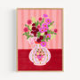 Flowers In Vase Art Print Red, thumbnail 1 of 5