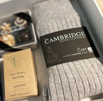 Luxury 100% Cashmere Bed Sock Gift Box, 2 of 6