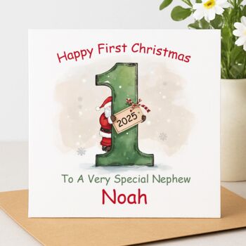 Personalised First Christmas Card, 2 of 2