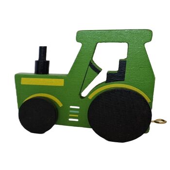 Personalised Kids Tractor Wooden Train Set, 6 of 8