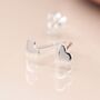 Classic Mini Sterling Silver Heart Stud Earrings, thumbnail 2 of 7