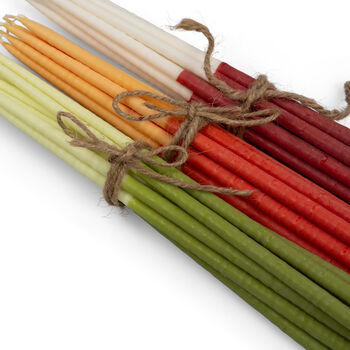Thin Taper Candles Two Colour Sets Of 12, 4 of 12