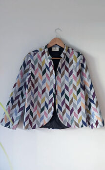 Colourful Geometric Jacket Blazer, 6 of 11