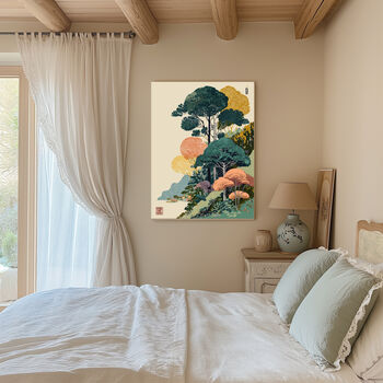 Japanese Forest Tree Art Print, 3 of 4