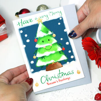 'Season's Greetings' Festive Tree Christmas Card, 5 of 7