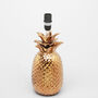 G Decor Ananas Doré Gold Pineapple Bedside And Table Lamp With Black Shade, thumbnail 5 of 5