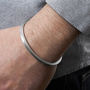 Personalised Men's Sterling Silver Square Cuff, thumbnail 4 of 6