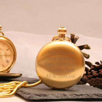 Engraved Copper Pocket Watch, 2 of 5