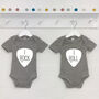 I Rock And I Roll Twin Babygrows, thumbnail 4 of 5