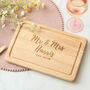 Personalised Mr And Mrs Chopping Board Wedding Gift, thumbnail 1 of 8