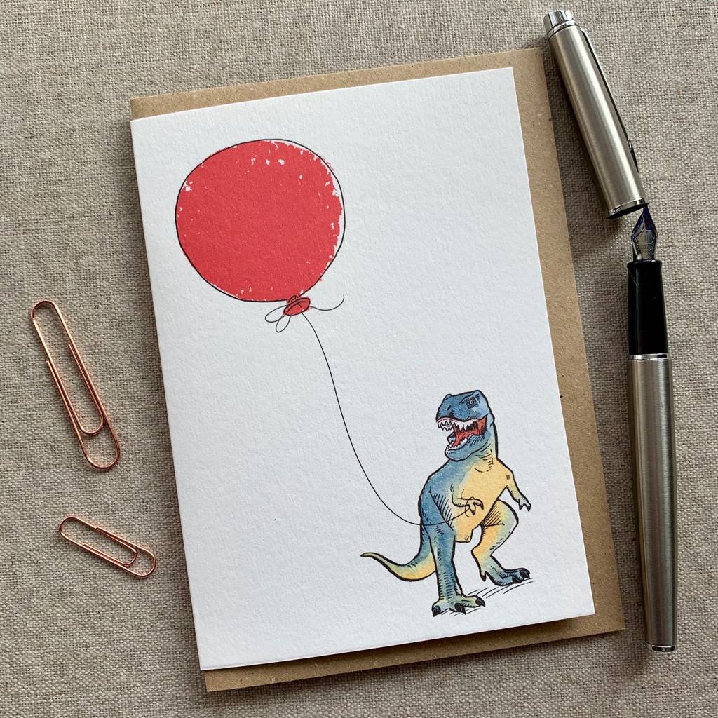 Personalised Dinosaur Birthday Card, 1 of 6