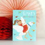Mini Glittery Dove Birthday Card, thumbnail 3 of 4