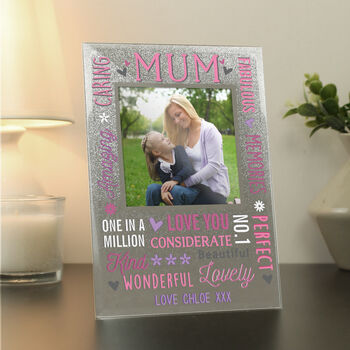 Personalised Mum Glitter Frame, 4 of 5