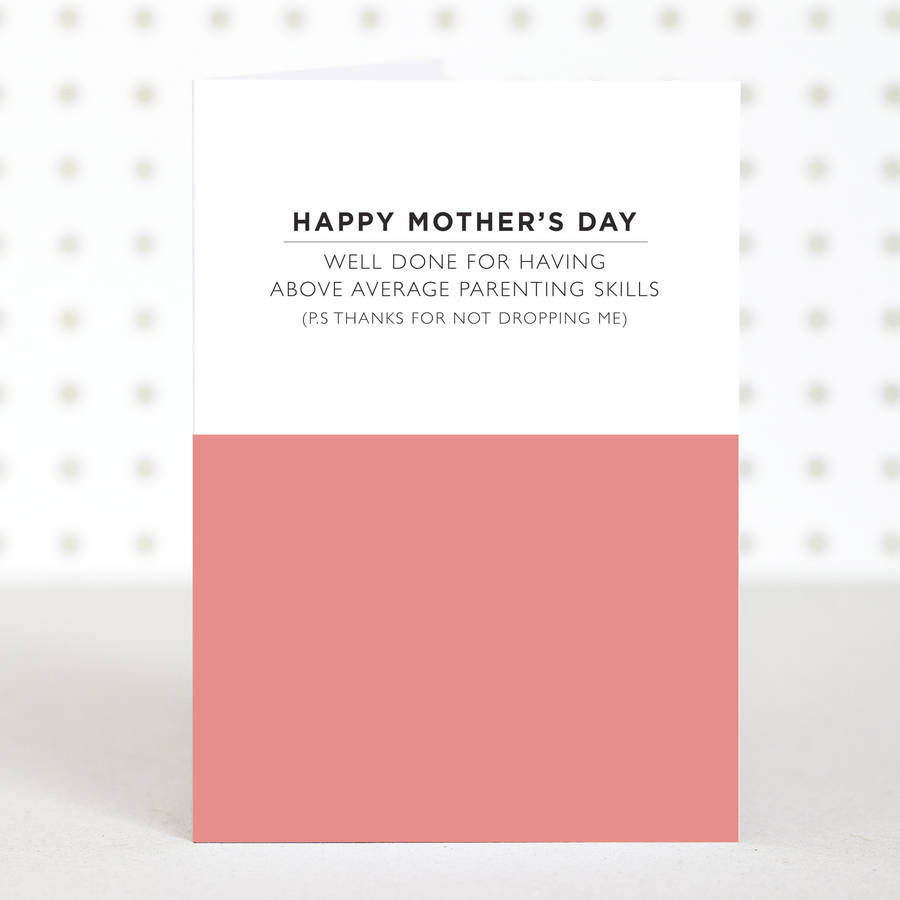 'Above Average Mum' Funny Mother's Day Card