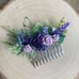 Purple Lilac Flower Hair Comb, thumbnail 4 of 6