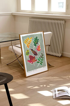 Autumn Leaves Hand Painted Art Print, 3 of 6