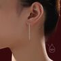 Dangle Chain Stud Earrings In Sterling Silver, thumbnail 1 of 11