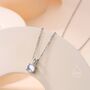 Sterling Silver Tiny Moonstone Pendant Necklace, thumbnail 1 of 11