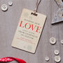 'Love Across The Miles' Christmas Gift Tag Decoration, thumbnail 1 of 2