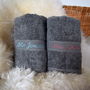 Personalised Grey Wedding Towels, thumbnail 3 of 3