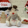 First Christmas Reindeer Soft Toy And Pyjama Case, thumbnail 2 of 3