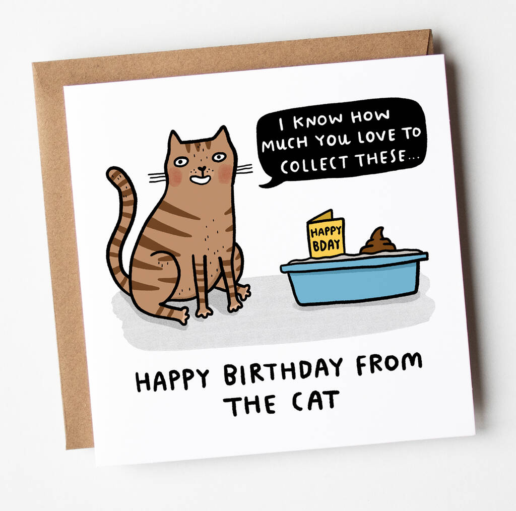 From The Cat Birthday Card By Arrow Gift Co | notonthehighstreet.com