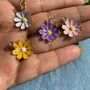 Boho Daisey Colourful Sun Flower Floral Charm Necklace, thumbnail 3 of 4