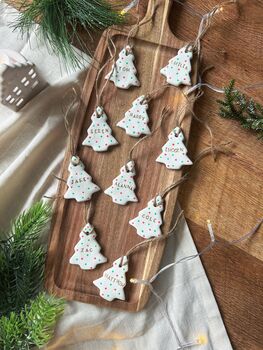 Personalised Clay Mini Tree Decoration, 6 of 6