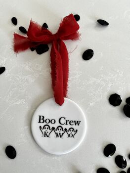 Halloween Boo Crew Personalised Family Ornament, 3 of 3