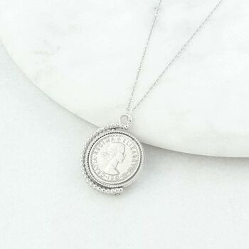 Dates 1928 To 1967 Sixpence Spinner Necklace, 9 of 12