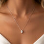 Gold Or Silver Women’s Dainty Marquise Stone Necklace, Christmas Jewellery Gift For Her, thumbnail 3 of 6
