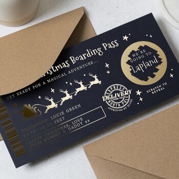 Christmas Lapland Boarding Pass Personalised Voucher, 3 of 9