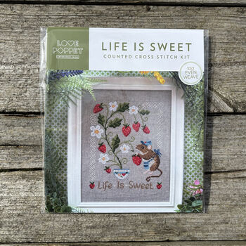 Life Is Sweet Modern Cross Stitch Kit, 2 of 5