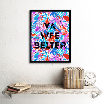 Woven Flower Scotland Wee Belter Wall Art Print, 2 of 3