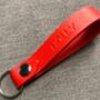Personalised Red Leather Keyring, thumbnail 6 of 10