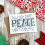 Peace Folk Lettering Christmas Card, thumbnail 1 of 3
