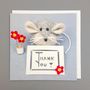 Thank You Mouse Greeting Card, thumbnail 1 of 3
