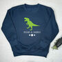 Personalised Dinosaur And Stars Kids Sweatshirt, thumbnail 1 of 4