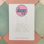 Tooth Glitter Earrings / Dentist Graduation Gift / Dental Hygienist Statement Dangles / Tooth Fairy Novelty Jewellery, thumbnail 1 of 10