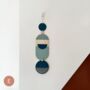 Blue Modern Wall Hanging Small Geometric Wood Art, thumbnail 5 of 7