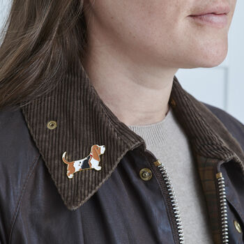 Basset Hound Christmas Dog Pin, 3 of 3