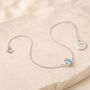 Personalised Sterling Silver March Birthstone Aquamarine Bracelet, thumbnail 1 of 9