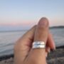 Custom Handwriting Sterling Silver Adjustable Ring, thumbnail 3 of 3