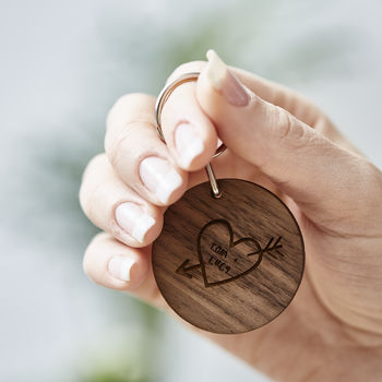 Personalised Carved Heart Keyring, 6 of 8