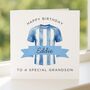 Personalised Football Birthday Card For Special Grandson, thumbnail 4 of 7