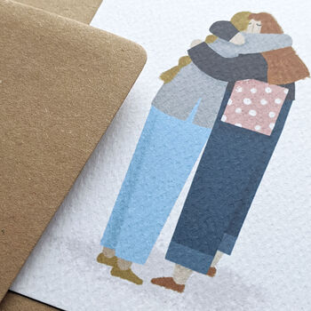 Set Of Illustrated Hug Postcards, 5 of 6