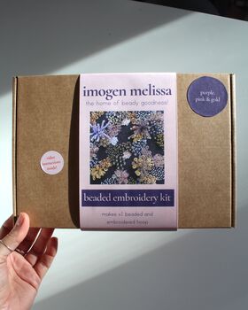 Limited Edition Beaded Embroidery Kit In Purple, 10 of 11