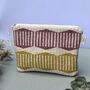 Handwoven Wash Bag Makeup Bag Zip Pouch, thumbnail 4 of 12