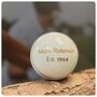 Personalised Vintage White Leather Cricket Ball, thumbnail 1 of 12