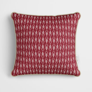 Red Gingerbread House Christmas Cushion, 3 of 7